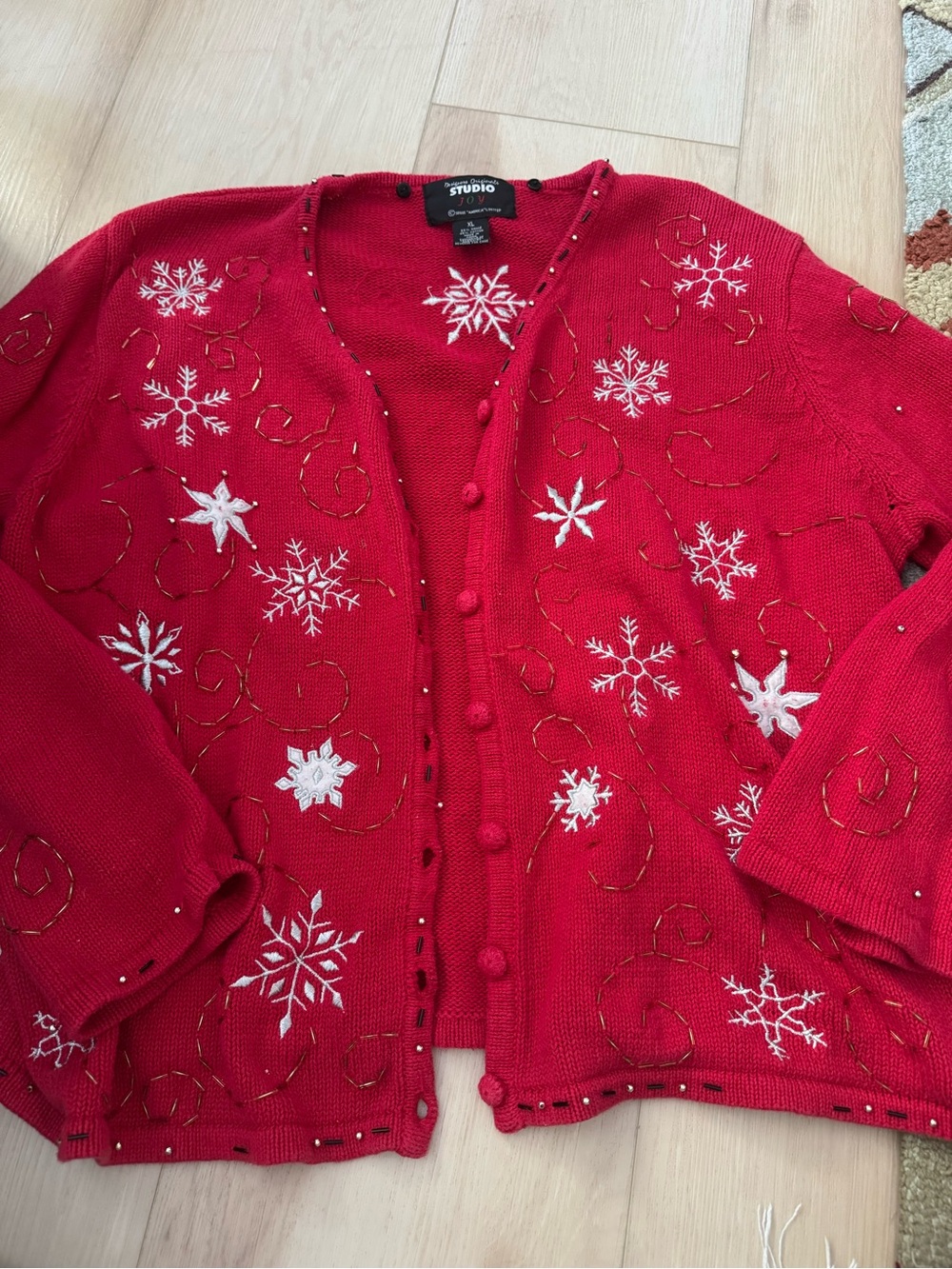 Vintage Mercer Christmas Cardigan- XL